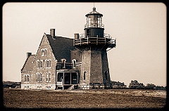 Block Island Southeast Light - Sepia Tone